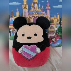 Disney Mickey Mouse Squishmallows Plush - Black and Red